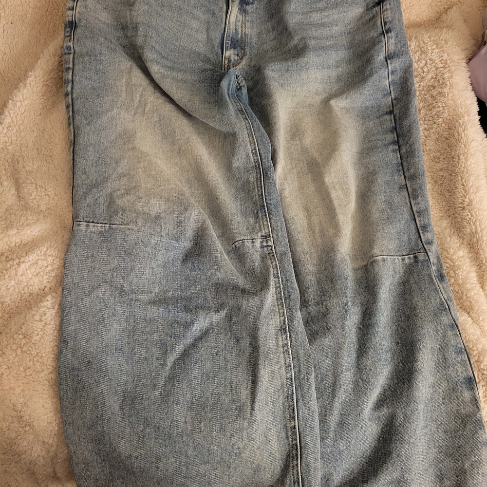 YoungLA Light Blue Distressed Wide Leg Jeans - Picture 4 of 4